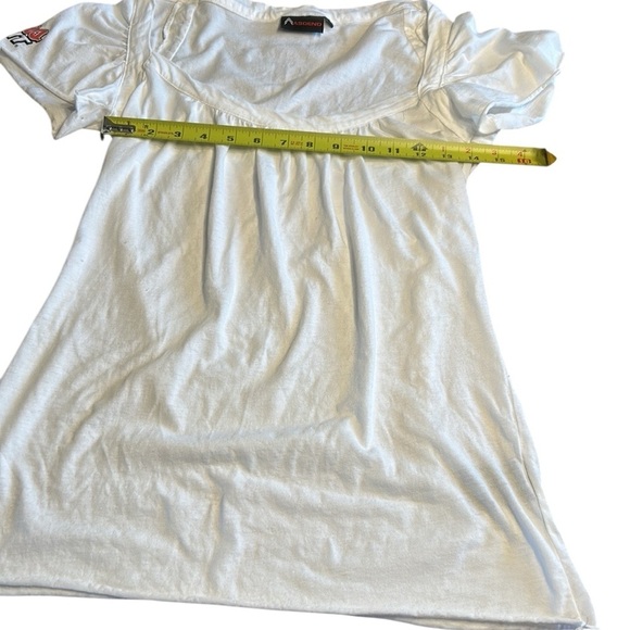 Women White fitted cotton t shirt,M/L scoop,logo,Coors  Light , coastal,festival - Picture 8 of 9